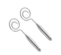 EffiFish 304 Steel Wire Whisk 28cm Rust Resistant(2ocs) | Balloon shape aerates ingredients, perfect for eggs, cream, batter, 28cm length, essential