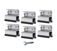 EffiFish 4 Pcs 6 Pcs 304 Stainless Steel Van Roof Rack Mounting Brackets Kit， for RV for Promaster for Ducato Solar Panel Installation 4/6 Pieces Black Silver(6PCS)