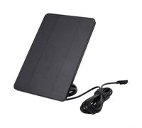 EffiFish 4W Solar Panel For Arlo for Pro 4 Ultra 2 Pro 3 5S, Monocrystalline 5V Charging With Cable, White(Black)