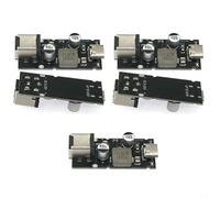 EffiFish 5-Pack 65W USB-C PD 3.1 Fast Charging Module, 8-30V Step-Down Board With QC 3.0 Support And Over-Temperature Protection(DC5525)