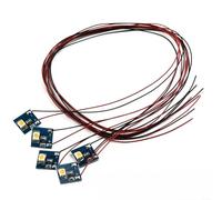 EffiFish 5-Pack Model Railway Interior Lighting LEDs, 12V, Compatible With OO And HO Scale, Pre-Wired With Resistor(Warm Light)