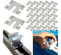 EffiFish 50 Pack Solar Panel Grounding Clips Stainless Steel Washer Spacer, for PV Roof Mount System Rail Earth Lug Greenhouse Garden