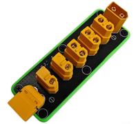 EffiFish 50A 5-Way RC Power Distribution Board ， For XT60 Connectors, Compact PCB Splitter， For RC Cars Boats Underwater Vehicles DIY(Without Ears)