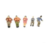 EffiFish 60Pcs 1:87 Scale HO Model Railway Train Sitting Figures Set Painted Plastic People Miniatures For Model Railroad Layout Scene