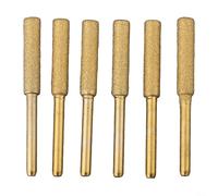 EffiFish 6pcs Chainsaw Sharpener Bits 4/4.8/5.5mm for Electric Grinders, Hard-Plated Burrs Fast Sharpening Metal Wood Jade Polishing(4.8mm)