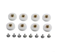 EffiFish 8pcs Shower Door Rollers 22.5mm Nylon Brass Wheels for 4-6mm Glass Sliding Doors Quiet Rustproof Heavy Duty Bathroom Replacement