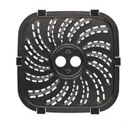 EffiFish 8QT Air Fryer Grill Plate for For PowerXL For Vortex Pro, Heavy Duty Carbon Steel Crisper Tray with Rubber Tabs(22 * 22cm)