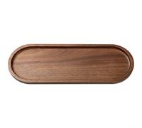 EffiFish Acacia Wood Serving Tray Rectangular Japanese Style Platter for Tea Snacks Fruit Dessert Display Home Decor Brown 28x10.2cm(E)