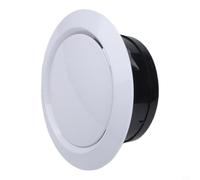 EffiFish Adjustable Round Air Vent ABS Ceiling Diffuser for Home Office Heating Cooling Quiet Flow 100mm White(200mm)