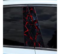 EffiFish Automotive B-Pillar Waterproof Sticker ，3D Crack Design DIY Car Door Decal Vehicle Customisation Film 50X25cm Car Door B Pillar Decal (D)