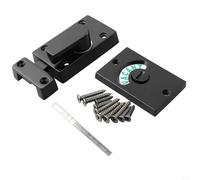 EffiFish Bathroom Privacy Door Lock,with Indicator Bolt Zinc Alloy Black Toilet WC Occupancy Sign Matt Finish for Restroom Shower Room