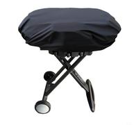 EffiFish BBQ Grill Cover,for Weber Q2000 Q200 Series Outdoor Weather Resistant Protective Cover with Storage Pouch Black