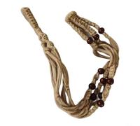 EffiFish Boho Macrame Plant Hanger Set Made From Linen Rope, For Indoor Outdoor Use With Center Opening Supporting Pots Up To 6 Inches Wide(A)