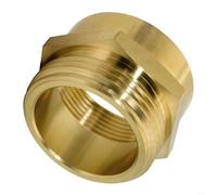 EffiFish Brass Hexagonal Fire Hose Adapter, 1-1/2" NPT Female X 1-1/2" NH Male, Leak-Proof Fitting For Firefighting Equipment