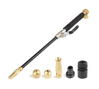 EffiFish Brass High Pressure Garden Hose Nozzle with 3 Spray Tips,Adjustable Metal Water Wand for Car Washing,Plant Watering & Home Cleaning,48cm