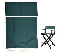 EffiFish Canvas Directors Chair Replacement Covers Set, Stool Protector Kit,For Indoor And Outdoor Seating, Dark Green, Small And Large Sizes Included