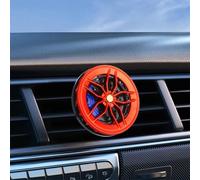 EffiFish Car Air Freshener Wheel-Shaped Vent Clip, Rotating Aromatherapy Diffuser With Sea Scent For Auto Interior Decoration(Red)