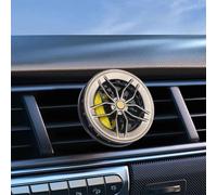 EffiFish Car Air Freshener Wheel-Shaped Vent Clip, Rotating Aromatherapy Diffuser With Sea Scent For Auto Interior Decoration(Gray)