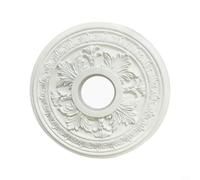 EffiFish Ceiling Medallion,Decorative Ceiling Plate,PU Light Cover,Retro Fan,Round Ceiling,Vintage Light Fixture Cover,Ceiling Imperfection Concealer,White Decorative Disc