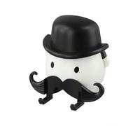 EffiFish Creative Shaver Holder Suction Cup - Bearded Man Design Bathroom Organizer No Drilling ABS Plastic Hook for Razors Towels 8.5cm