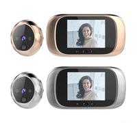 EffiFish Digital Door Viewer Peephole Camera, with 2.8-Inch LCD Screen, Built-In Photo Capture and Memory, Battery Powered Home Security(Gold)