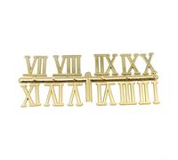 EffiFish DIY Clock Numbers Kit, Roman and Arabic Numerals Gold Silver Black Plastic Wall Clock Replacement Parts for Home Decor Craft(Gold Roman)