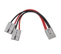 EffiFish Double Y Adapter for Connector, 50A 600V Polycarbonate Housing, Silver-Plated Copper Terminals, 6-12 AWG Wire, for Solar Panels(12AWG)