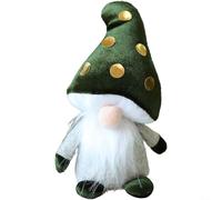 EffiFish Easter Mushroom Head Old Man Pendant, Soft Plush Faceless Doll DIY Craft for Holiday Home Tabletop Shelf Decorations Green(B)