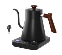 EffiFish Electric Gooseneck Kettle With Temp Control, 900Ml Stainless Steel Pot For Pour Over Coffee And Tea Brewing(UK black)