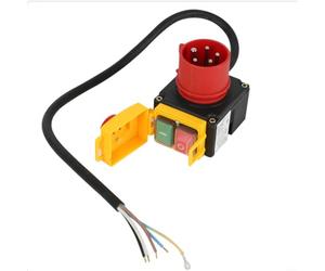 EffiFish Electromagnetic Switch, 3-Phase Motor Protection Stop Switch, AC250V 12A Industrial Safety Controller For Wood Splitters And Pallet Saws