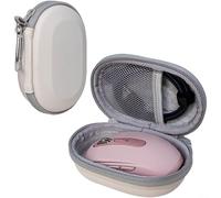 EffiFish EVA Hard Case For Logitech for MX Anywhere 3S Mouse, Protective Travel Bag With Mesh Pocket & Handle, Compact 10.5x7.5x4.5cm(White)