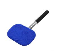 EffiFish Extendable Car Windshield Wiper Brush With Microfiber Cloth For Rain Fog Removal Cleaning Tool Blue