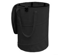 EffiFish Foldable Garden Bin for Outdoor Use - Collapsible Dustbin with Fabric - Lightweight Rubbish Container for Camping Trips 34x40cm(Is black)