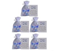 EffiFish Forget Me Not, Angel Keepsake For Sympathy And Remembrance, White Paper Decorative Figure With Forget-Me-Not Flower Detail, 15 Cm(5)