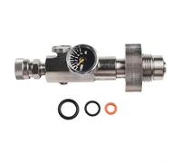 EffiFish G5/8 Thread 4500Psi Scuba Din Fill Station Adapter ，High Pressure Air Charging Valve for HPA Cylinders with Meter