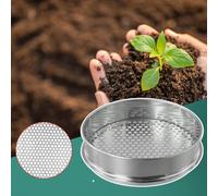 EffiFish Garden Metal Soil Sieve Mesh Strainer Round Filter Screen For Plants Soil Compost Separating Gardening Tool 20Cm Diameter(Round Hole 7mm)