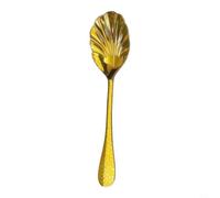 EffiFish Hammered Stainless Steel Serving Spoon | Rust-resistant Stainless Steel, Elegant Shell Bowl, Non-slip Hammered Handle, 22cm Length For Parties And Daily Dining