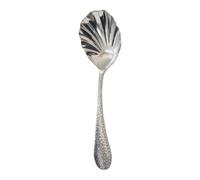 EffiFish Hammered Stainless Steel Serving Spoon | Rust-resistant Stainless Steel, Elegant Shell Bowl, Non-slip Hammered Handle, 22cm Length For Parties And Daily Dining