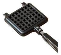 EffiFish Heart Shaped Waffle Maker, Nonstick Aluminum Alloy Stovetop Pan With Floral Pattern, Compact Baking Tool For Gas Hobs(A)