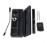 EffiFish HS-02 Smart Soldering Iron Set, 100W PD Fast Heat, CNC Aluminum Case, 0.96" Screen, ESD Safe, Type-C for Electronics Repair(HS-02B high)