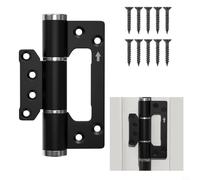 EffiFish Hydraulic Door Hinge Self Closing 130Lbs Load Aluminum Alloy Black Invisible Buffer For Home Office Wood Doors Pcs