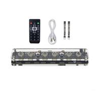 EffiFish IN-8 Advanced Version Nixie Tube Clock Base With Colon, Remote Control & LED Ambient Light, USB-C 5V For 6-Digit Displays