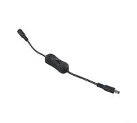 EffiFish Inline Rocker Switch Cable DC 5.5x2.1mm 30cm On Off Cord for Lamp Table Floor Lighting Appliance Control 5V 12V