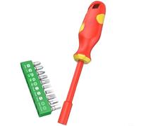 EffiFish Insulated Screwdriver Set 10-Piece VDE 1000V Certified Magnetic Alloy Steel Bits For Electricians