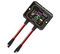 EffiFish IP67 Waterproof for MPPT Solar Charge Controller 10A 12V for Lithium for AGM Gel Batteries with LED Status Indicators and SAE Port