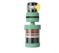 EffiFish Kitchen Faucet Filter with Splash-Proof Design for Tap Water Purification and Water Saving in Dishwashing, Blue(Green)