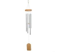 EffiFish Large 6 Tube Wind Chimes With Deep Chapel Bells, Weather Resistant Aluminum Melody Maker For Garden Patio Yard Decor