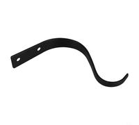 EffiFish Metal Hanging Basket Brackets Wall Mount Garden Hook Plant Hanger Outdoor Indoor Decorative Bracket Balcony Plants Support 2Pcs(Black)