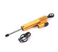 EffiFish Motorcycle Steering Damper for stabilizer Bracket 256mm Short Steel Mount Red Blue Gold Silver Titanium for Bike Control(Gold)