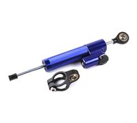 EffiFish Motorcycle Steering Damper for stabilizer Bracket 256mm Short Steel Mount Red Blue Gold Silver Titanium for Bike Control(Blue)